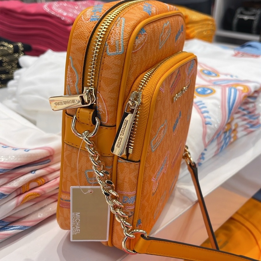 MICHAEL KORS
Jet Set Md Printed Signature Logo Crossbody NS CHAIN XBODY Flight - Picture 7 of 16